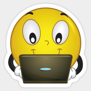 Laptop Smiley Sticker